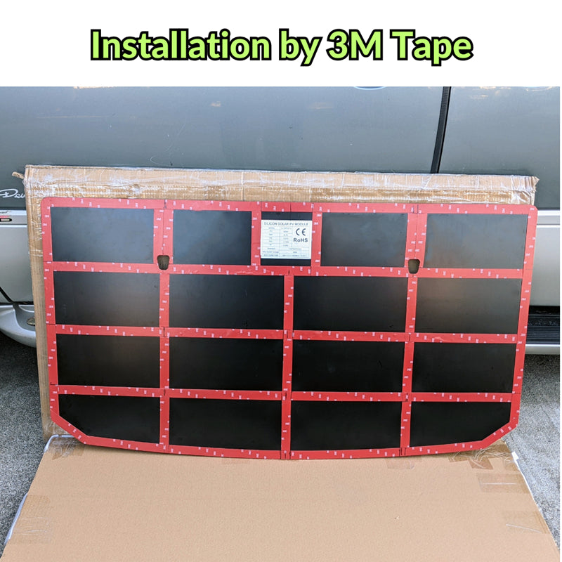 Toyota FJ Cruiser Lensun 105W 12V Hood/Bonnet Flexible Solar Panel