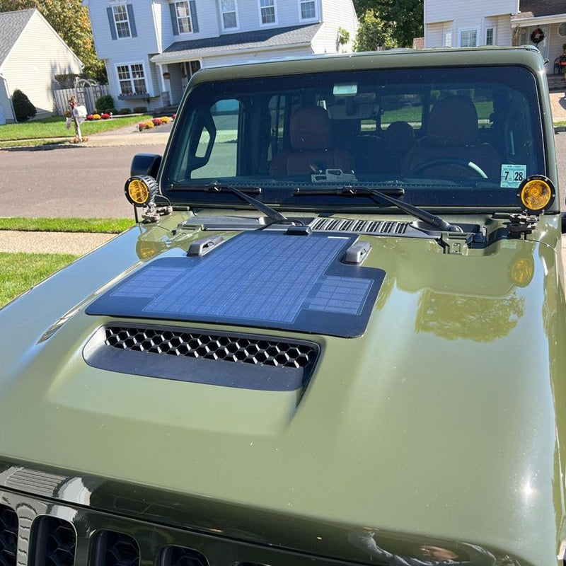 Jeep Gladiator JT Mojave, Wrangler Rubicon 392 Lensun 45W Hood Solar Panel