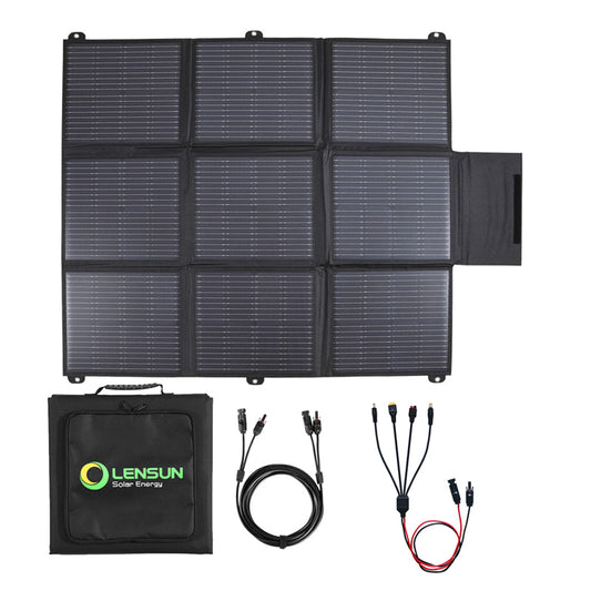 LensunSolar 200W 12V Solar Blanket for 12V Battery or Power Station