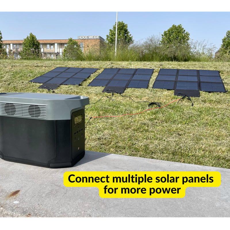 LensunSolar 200W 12V Solar Blanket for 12V Battery or Power Station