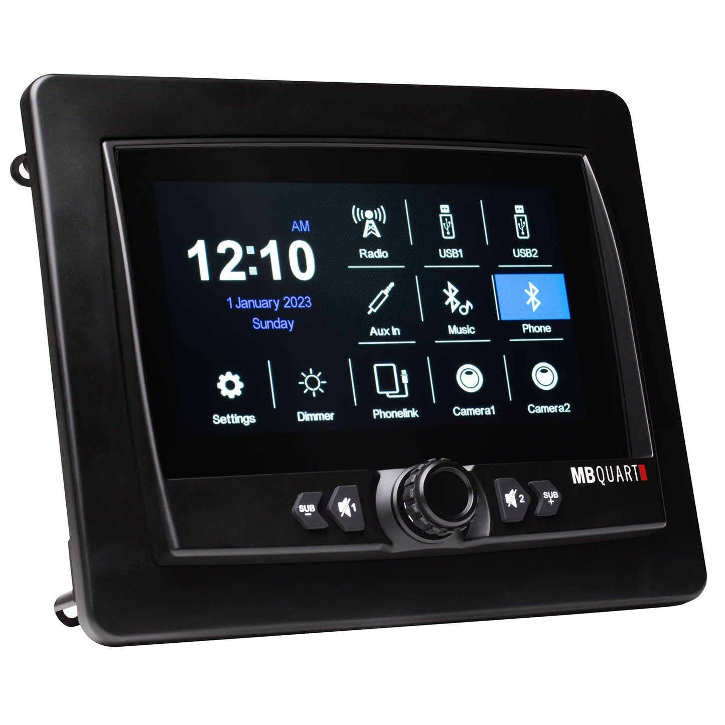 GMR7V1 7-Inch Waterproof Touchscreen Wireless CarPlay Source Unit