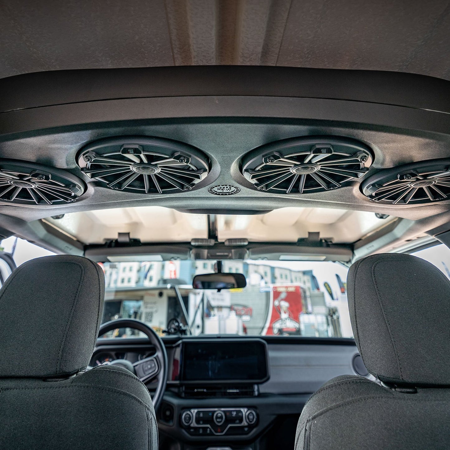 MBQJ-48CRGB24+ Jeep® Wrangler (JL) / Gladiator (JT) 2024-Current Tuned Rear Soundbar with 8 Inch Coaxial Speakers, Enclosure, and Addressable RGB LED Lighting