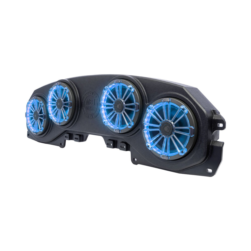 MBQJ-48CRGB Jeep® Wrangler (JL) / Gladiator (JT) Tuned Rear Soundbar with 8 Inch Coaxial Speakers, Enclosure, and RGB LED Lighting